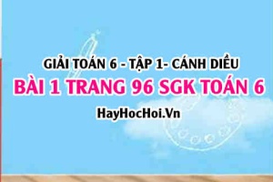 Giải bài 1 trang 96 Toán 6 Tập 1 SGK Cánh Diều